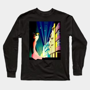 South Beach Miami Florida Art Deco Travel Advertising Print Long Sleeve T-Shirt